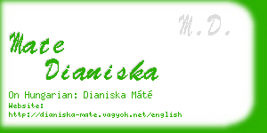 mate dianiska business card